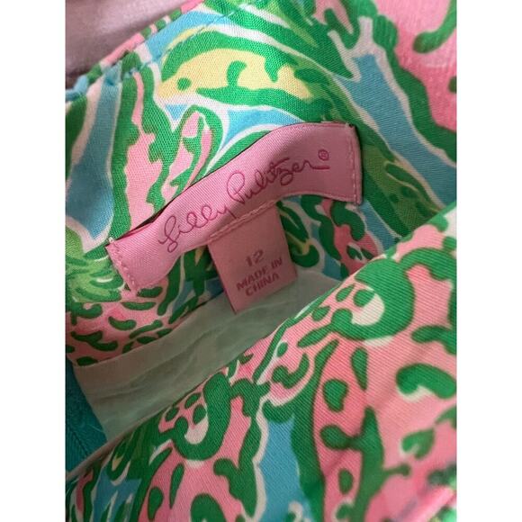 Lilly Pulitzer Green and Pink Skirt, size 12 - Picture 3 of 3